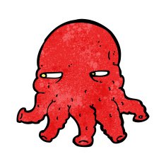 Cartoon Alien Face N14