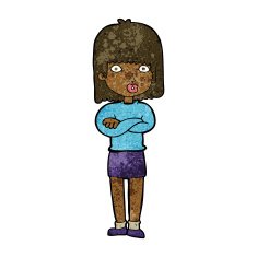 cartoon impatient woman N7