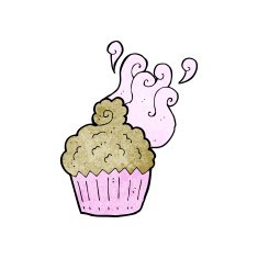 cartoon cupcake N106