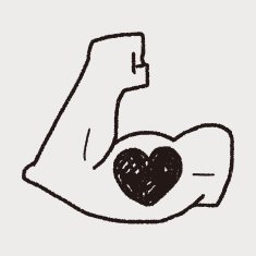 Strong muscle doodle N18