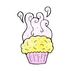 cartoon cupcake N107