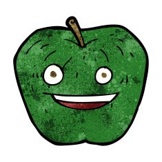 Cartoon Apple N100