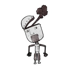 cartoon funny robot N57