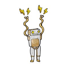cartoon funny robot N58