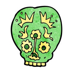 cartoon sugar skull N7