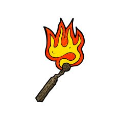 cartoon burning match N29