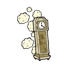 cartoon old grandfather clock N3
