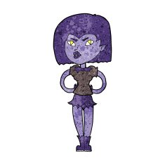 Cartoon Vampire Girl N150