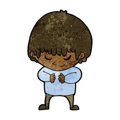 cartoon shy boy N14