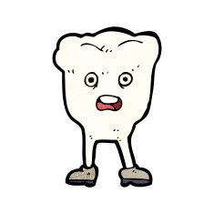cartoon tooth looking afraid N3
