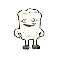 cartoon tooth looking smug N9