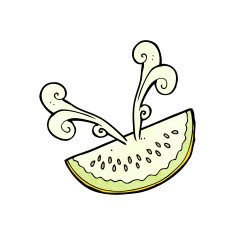 cartoon melon slice N19