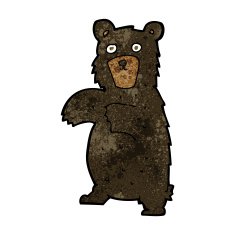 cartoon black bear N28