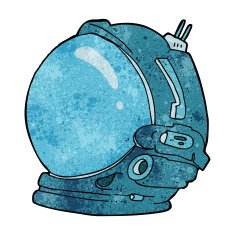 cartoon astronaut helmet N23