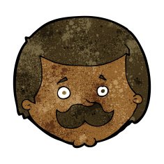 Cartoon Man With Mustache N70