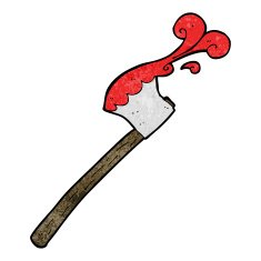 cartoon bloody axe N17