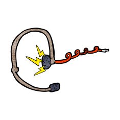 cartoon call center headset N7