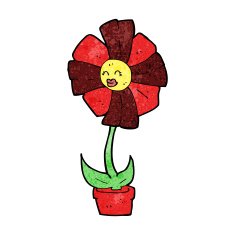 cartoon flower N298