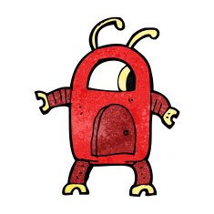 cartoon alien robot N14