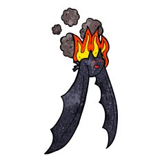 cartoon spooky bat N9