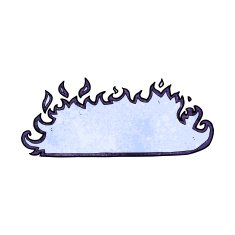 cartoon spooky fire border N7