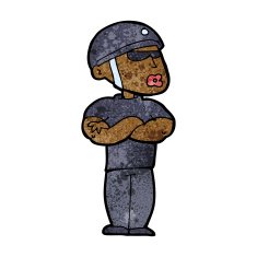 Cartoon Security Guard N10