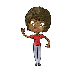 cartoon pretty girl N69