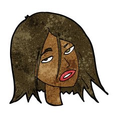 cartoon annoyed woman N119