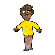 cartoon shocked man N83