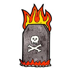 cartoon spooky grave N39