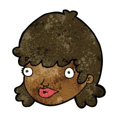 cartoon staring girl N5