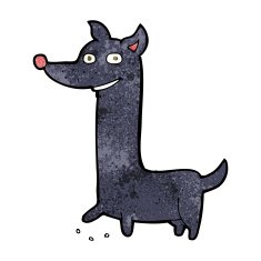 funny cartoon dog N19