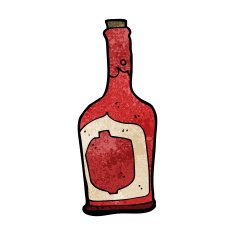 cartoon bottle of rum N7