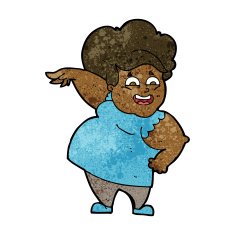 cartoon oveweight woman N7