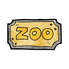 Cartoon Zoo Sign N10
