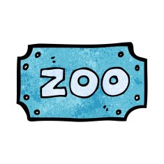 Cartoon Zoo Sign N11