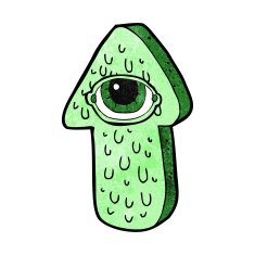 cartoon slimy arrow symbol N7