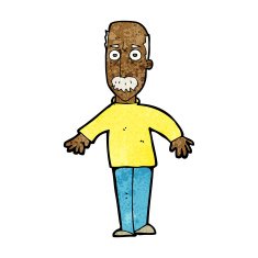 cartoon annoyed old man N40