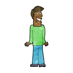 Cartoon Man Shrugging Shoulders N47