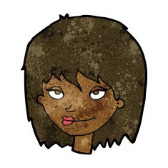 cartoon smiling woman N8