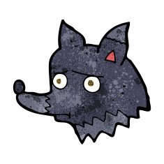 cartoon unhappy dog N2