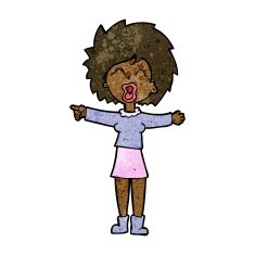 cartoon stressed out woman talking N7