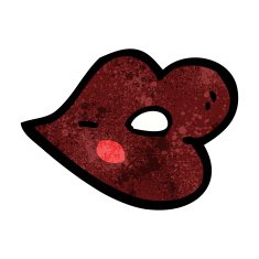 cartoon glossy lips N3
