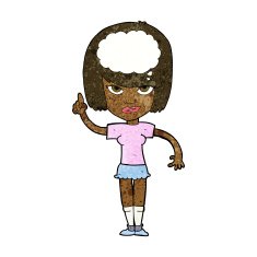 cartoon woman with idea N168