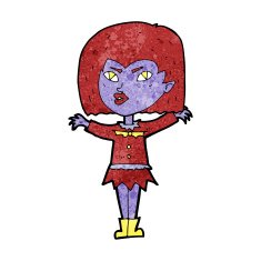 Cartoon Vampire Girl N152
