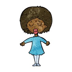 cartoon woman in dress N25