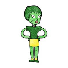 cartoon halloween girl N13