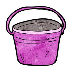 cartoon metal bucket N6