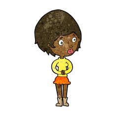 cartoon concerned woman N7