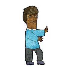 cartoon grumpy man N14